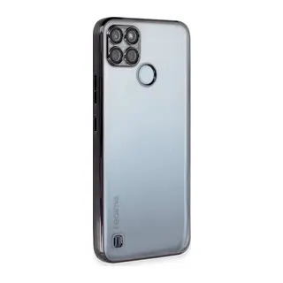 Realme C25Y Kılıf Lensli Silikon - Siyah