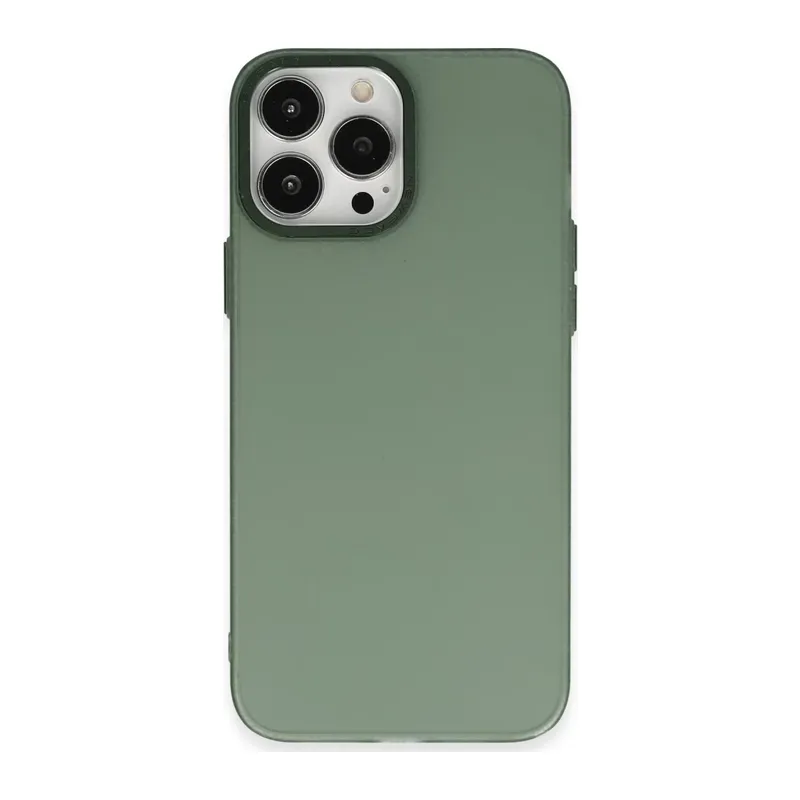 iPhone 13 Pro Max Kılıf Modos Metal Kapak - Koyu Yeşil