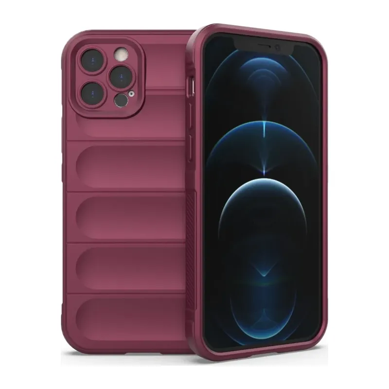iPhone 12 Pro Kılıf Optimum Silikon - Bordo