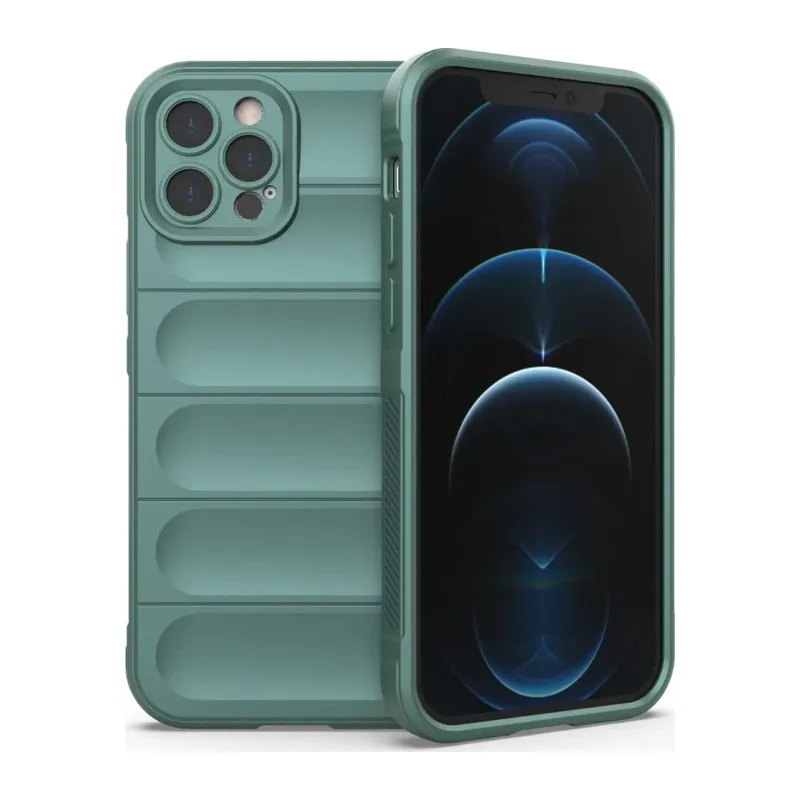 iPhone 12 Pro Kılıf Optimum Silikon - Koyu Yeşil