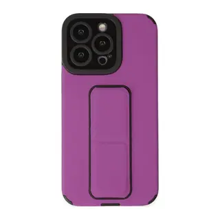 iPhone 13 Pro Kılıf Mega Standlı Silikon - Mor