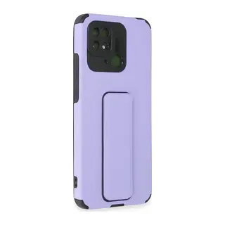 Redmi 10C Kılıf Mega Standlı Silikon - Lila
