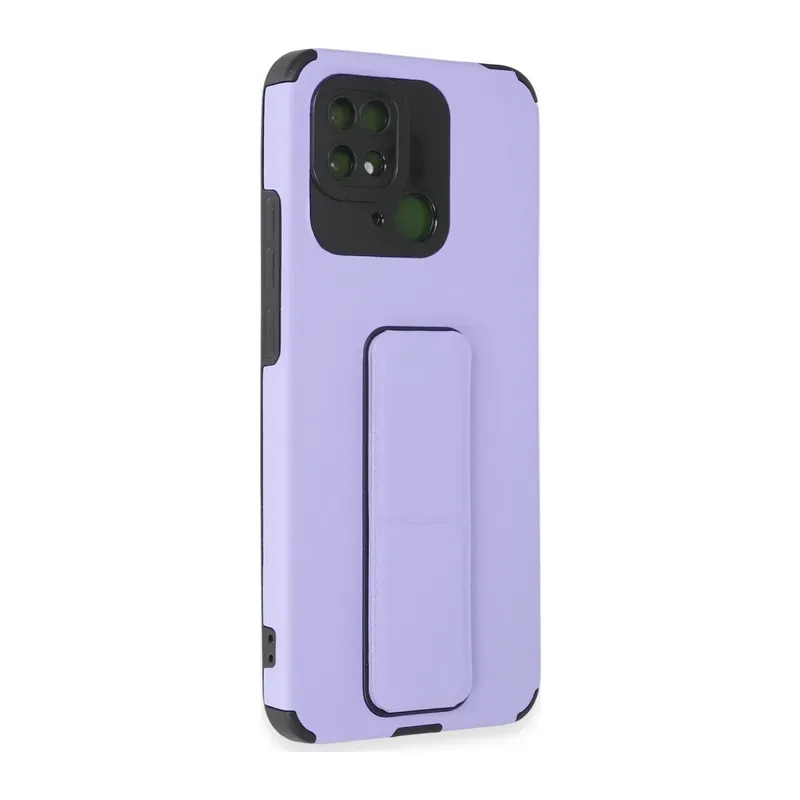 Redmi 10C Kılıf Mega Standlı Silikon - Lila