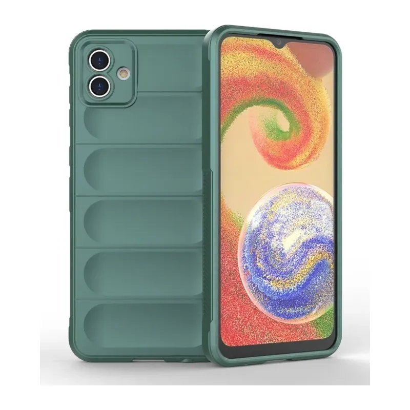 Samsung Galaxy A04E Kılıf Optimum Silikon - Koyu Yeşil