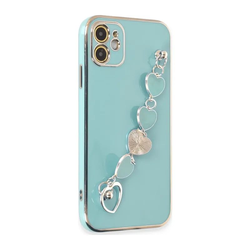 iPhone 12 Kılıf Esila Silikon - Su Yeşili