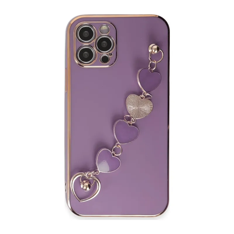 iPhone 12 Pro Kılıf Esila Silikon - Mor