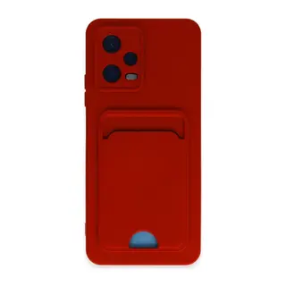 Redmi Note 12 4G Kılıf Kelvin Kartvizitli Silikon - Kırmızı