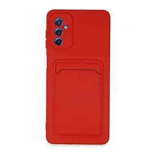 Samsung Galaxy A14 4G Kılıf Kelvin Kartvizitli Silikon - Kırmızı