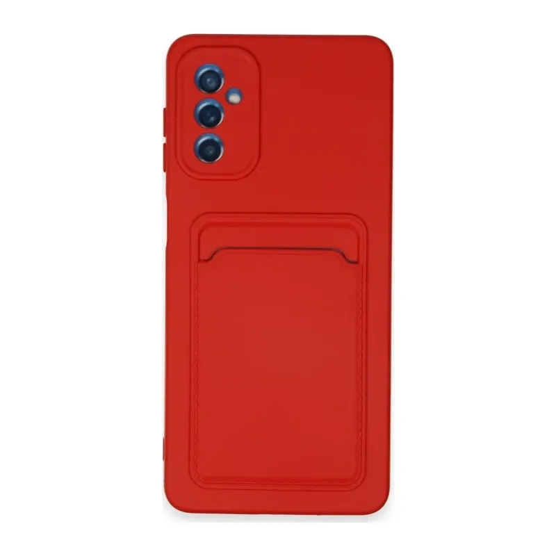 Samsung Galaxy A14 4G Kılıf Kelvin Kartvizitli Silikon - Kırmızı