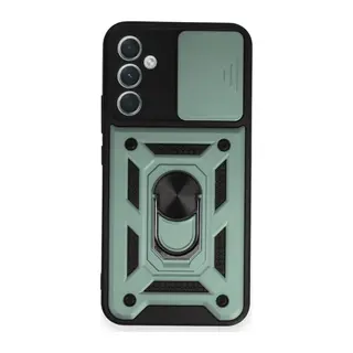 Samsung Galaxy A54 5G Kılıf Pars Lens Yüzüklü Silikon - Yeşil