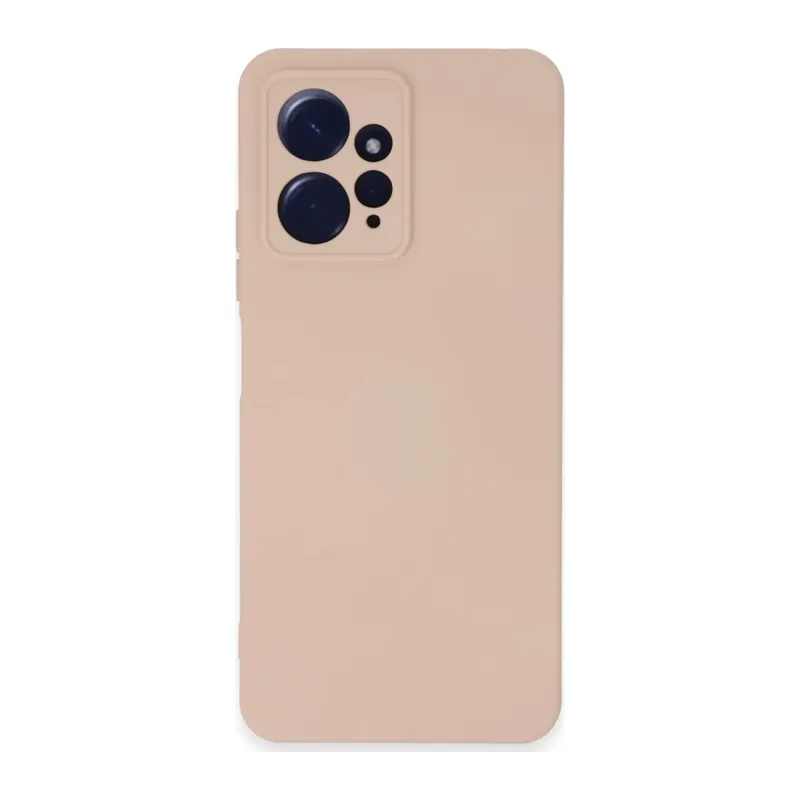 Redmi Note 12 4G Kılıf Nano içi Kadife Silikon - Pudra