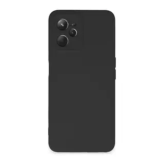 Realme C35 Kılıf Nano içi Kadife Silikon - Siyah