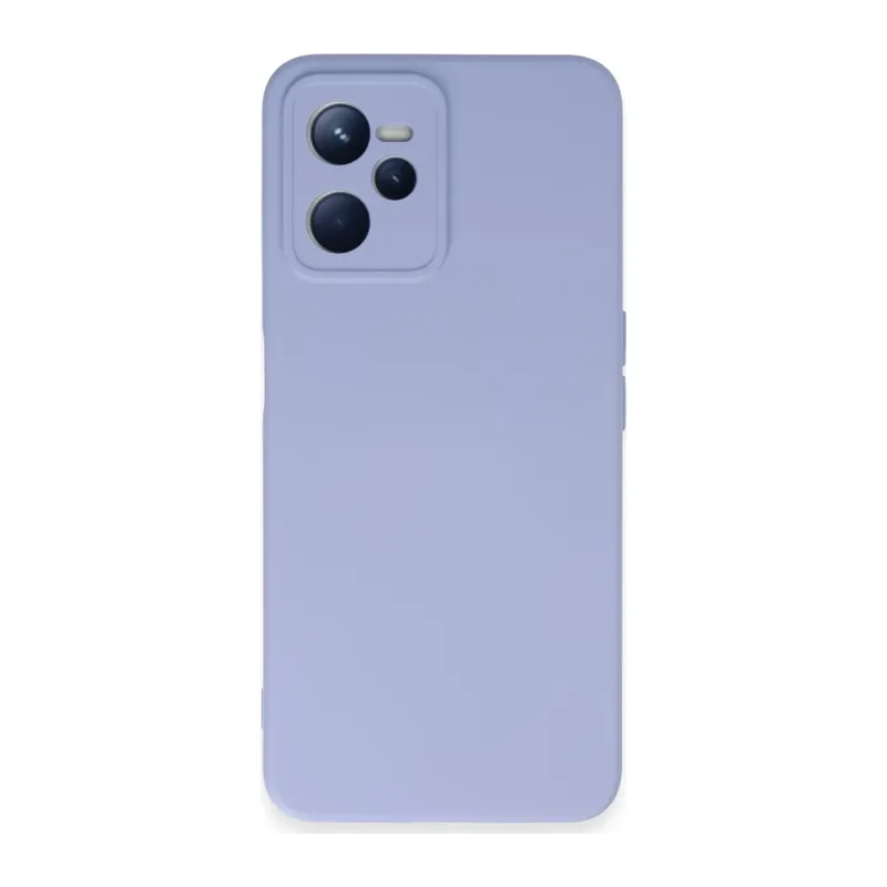 Realme C35 Kılıf Nano içi Kadife Silikon - Lila