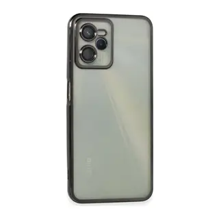 Realme C35 Kılıf Lensli Silikon - Siyah