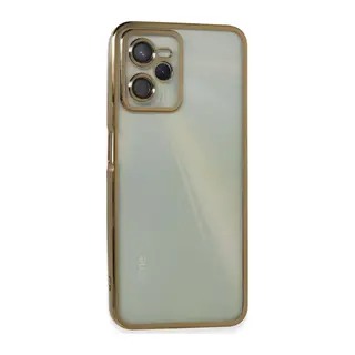 Realme C35 Kılıf Lensli Silikon - Gold
