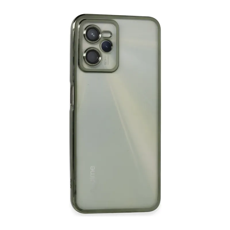 Realme C35 Kılıf Lensli Silikon - Yeşil