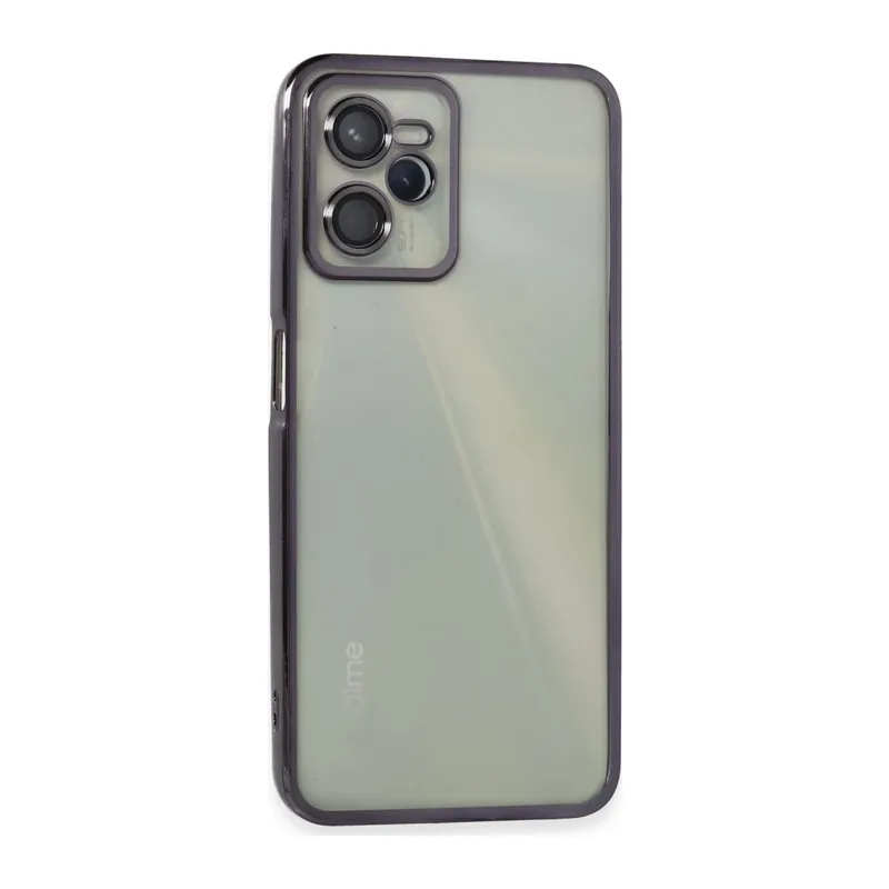 Realme C35 Kılıf Lensli Silikon - Mor