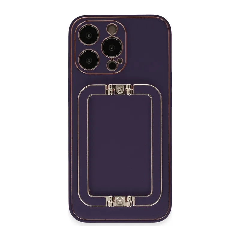 iPhone 13 Pro Max Kılıf Coco Elit Kapak - Derin Mor