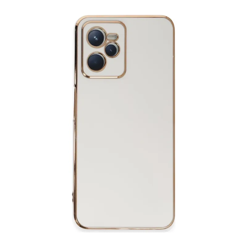 Realme C35 Kılıf Volet Silikon - Beyaz