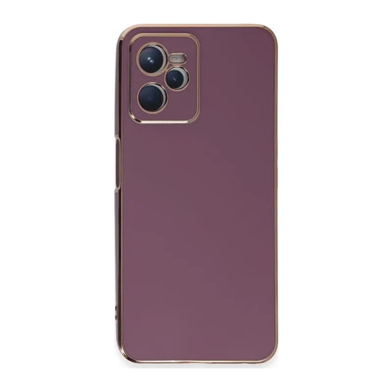 Realme C35 Kılıf Volet Silikon - Mor