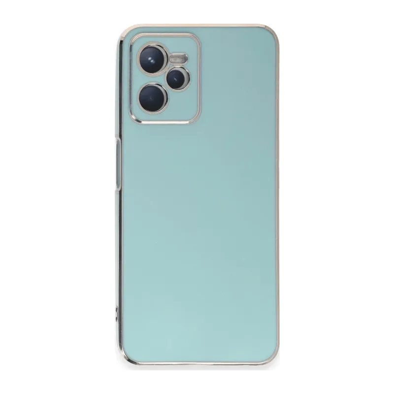 Realme C35 Kılıf Volet Silikon - Açık Yeşil