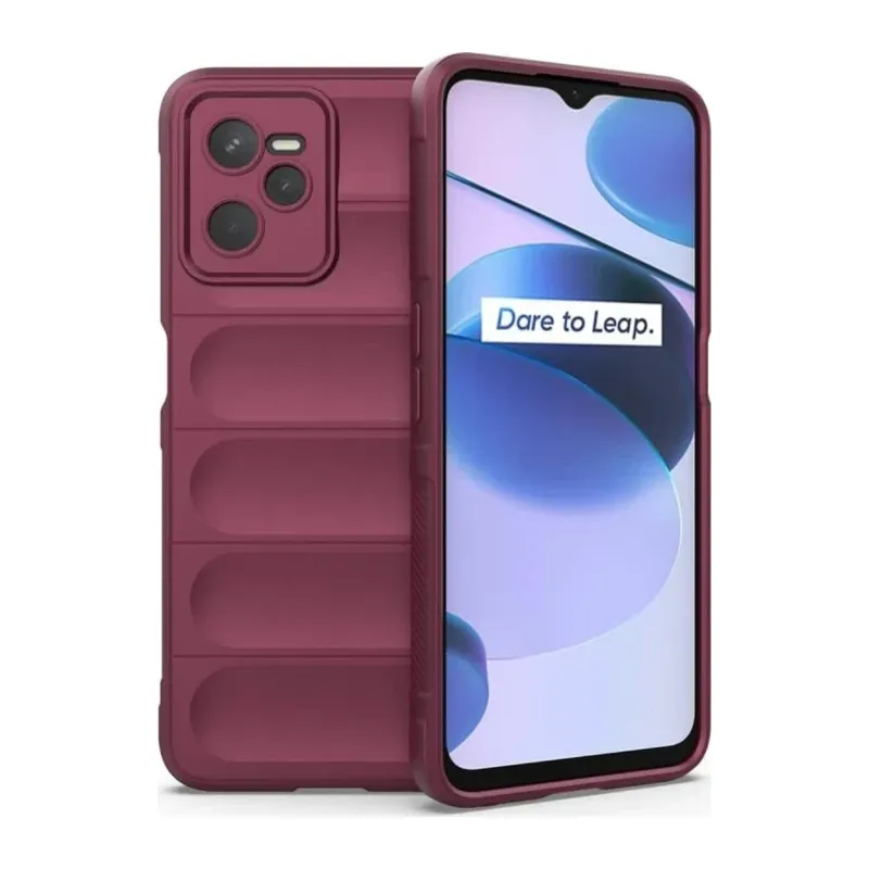 Realme C35 Kılıf Optimum Silikon - Bordo