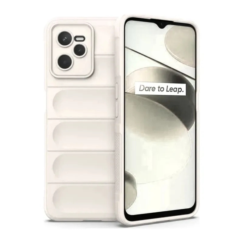 Realme C35 Kılıf Optimum Silikon - Krem
