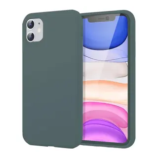 iPhone 11 Kılıf First Silikon - Koyu Yeşil