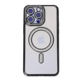 iPhone 14 Pro Kılıf Joke Simli Magneticsafe Kılıf - Siyah