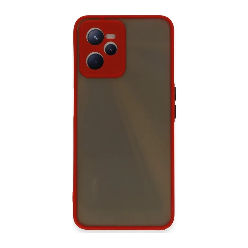 Realme C35 Kılıf Montreal Silikon Kapak - Kırmızı