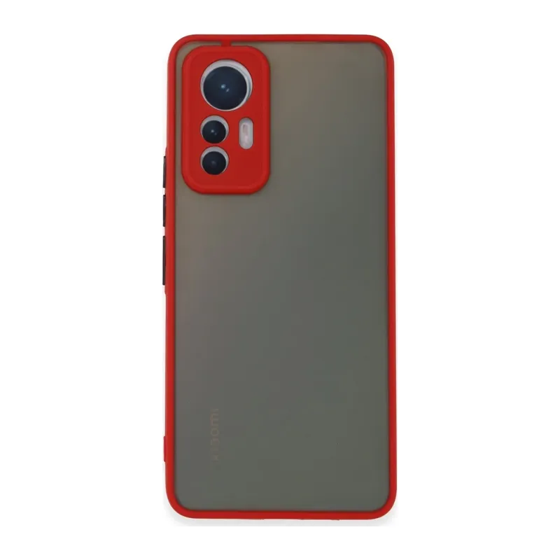 Mi 12 Lite Kılıf Montreal Silikon Kapak - Kırmızı