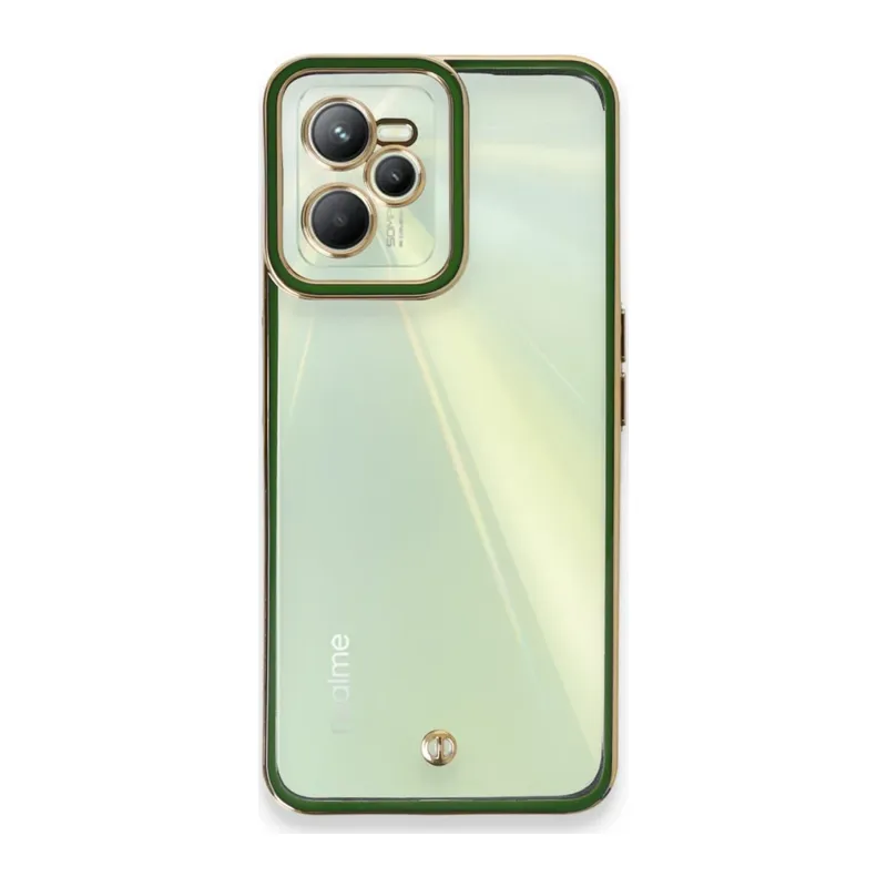 Realme C35 Kılıf Liva Lens Silikon - Yeşil