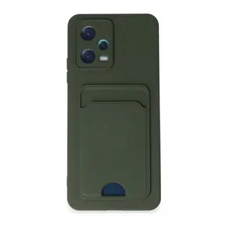 Poco X5 5G Kılıf Kelvin Kartvizitli Silikon - Koyu Yeşil