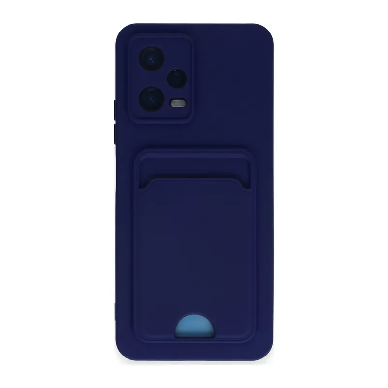 Poco X5 5G Kılıf Kelvin Kartvizitli Silikon - Lacivert