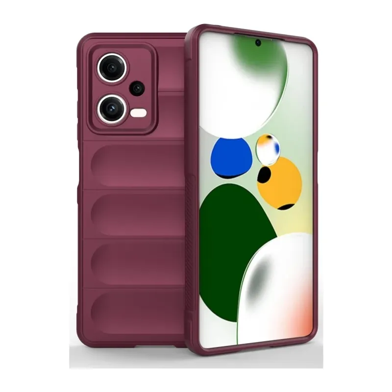 Poco X5 5G Kılıf Optimum Silikon - Bordo