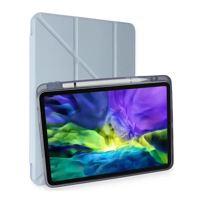 iPad Pro 11 (2018) Kılıf Kalemlikli Mars Tablet Kılıfı - Mavi