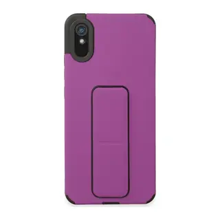 Redmi 9A Kılıf Mega Standlı Silikon - Mor