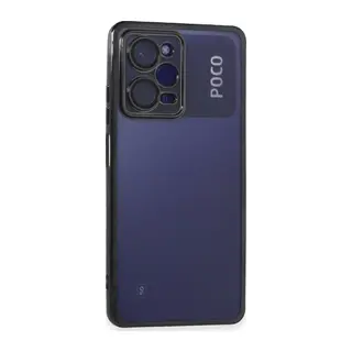 Poco X5 Pro 5G Kılıf Lensli Silikon - Siyah