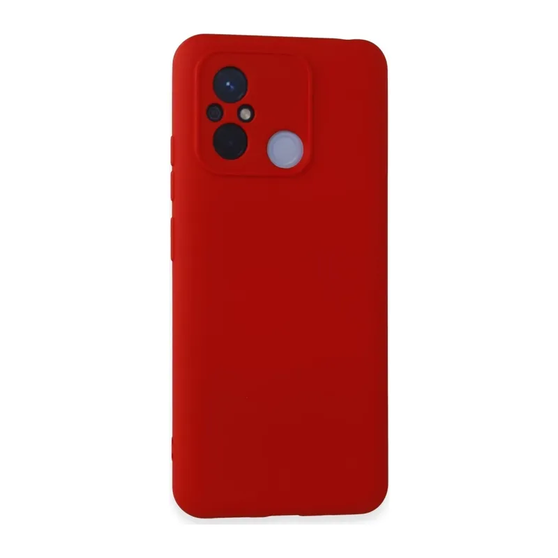 Redmi 12C Kılıf Nano içi Kadife Silikon - Kırmızı