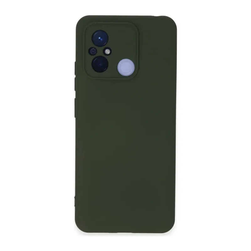 Redmi 12C Kılıf Nano içi Kadife Silikon - Koyu Yeşil