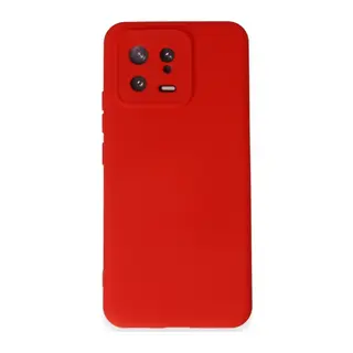 Mi 13 Kılıf Nano içi Kadife Silikon - Kırmızı