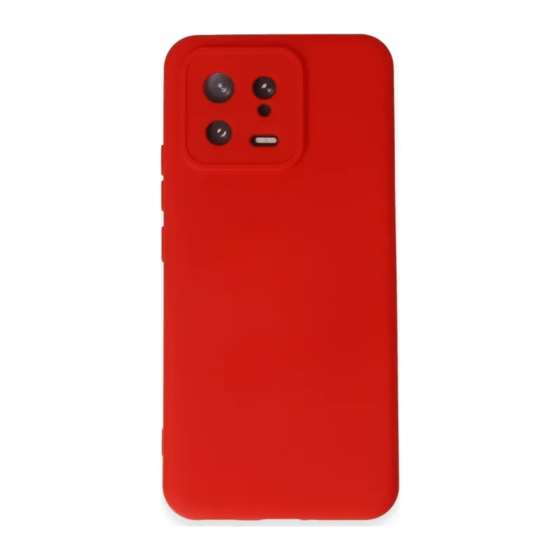Mi 13 Kılıf Nano içi Kadife Silikon - Kırmızı