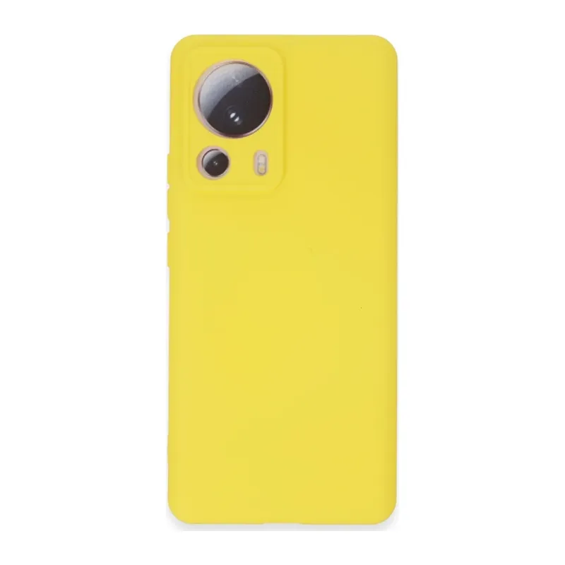 Mi 13 Lite Kılıf Nano içi Kadife Silikon - Sarı