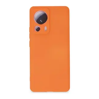 Mi 13 Lite Kılıf Nano içi Kadife Silikon - Turuncu