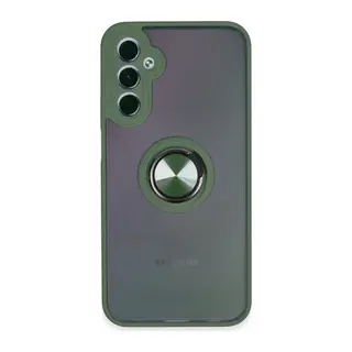 Samsung Galaxy A24 4G Kılıf Montreal Yüzüklü Silikon Kapak - Yeşil