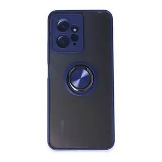 Redmi Note 12 4G Kılıf Montreal Yüzüklü Silikon Kapak - Lacivert