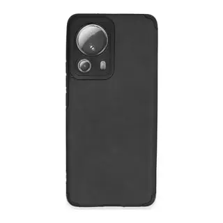 Mi 13 Lite Kılıf Loop Deri Silikon - Siyah
