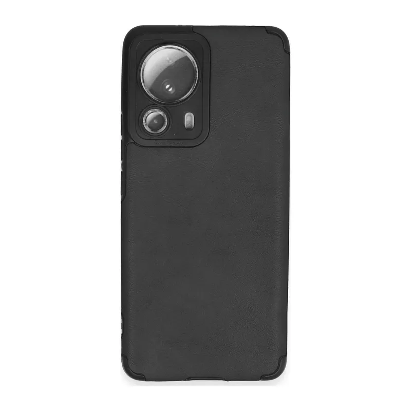 Mi 13 Lite Kılıf Loop Deri Silikon - Siyah