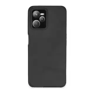 Realme C35 Kılıf Loop Deri Silikon - Siyah