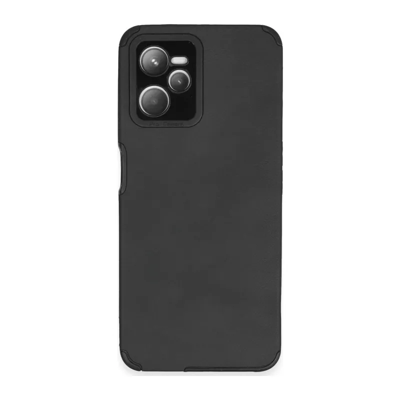 Realme C35 Kılıf Loop Deri Silikon - Siyah